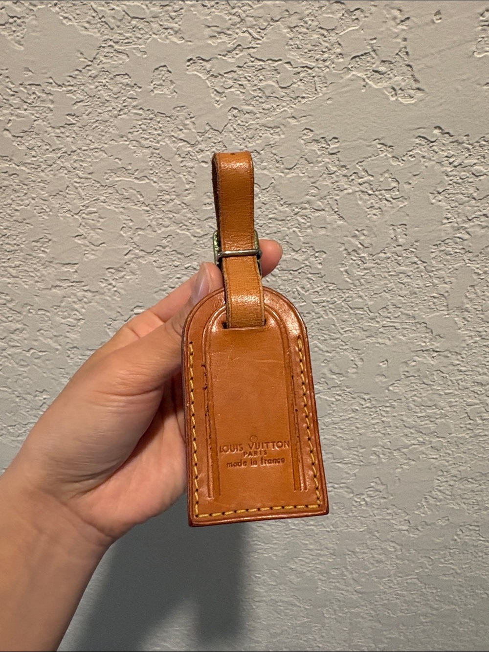 Louis Vuitton Brown Leather Luggage Tag Mini